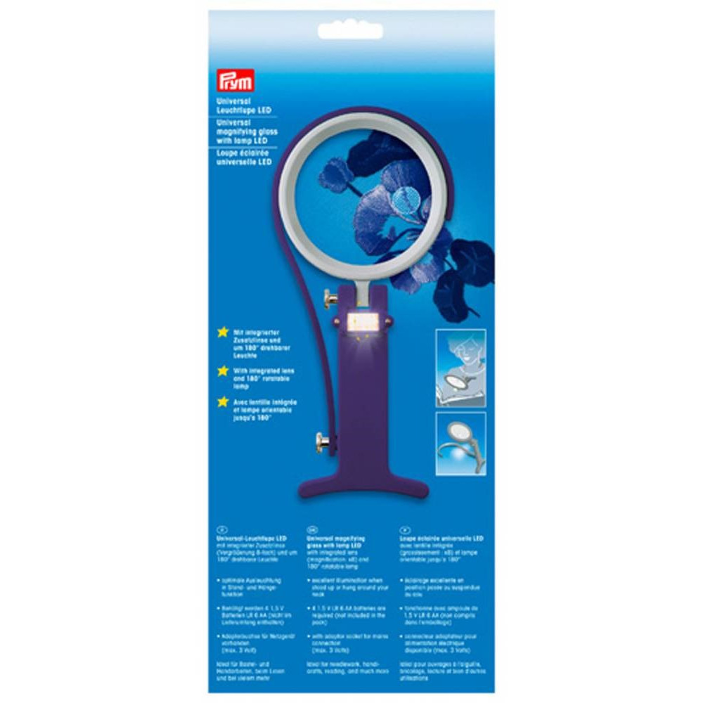 Prym - Universal Magnifying Glass with Lamp Led for Needleworkers